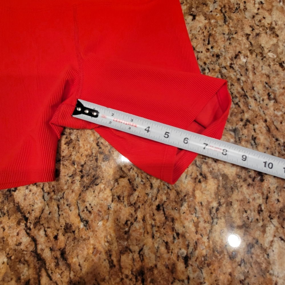 Beach Riot Bike Shorts Ribbed Red Women's Size Small - Picture 7 of 10
